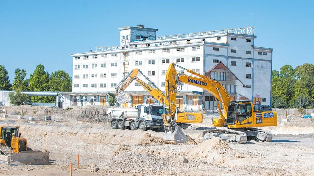 Grands chantier en cours au port Colbert à REIMS